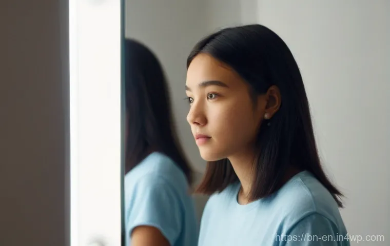 자기 수용과 자기 사랑의 차이 - **Prompt for Self-Acceptance: "Embracing Imperfections"**
"A candid, soft-focus portrait of a di...